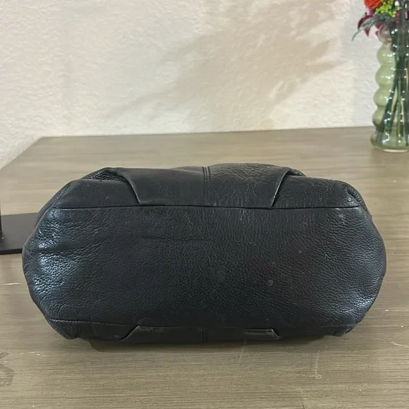 Coach F15064 Black Pebbled Leather Shoulder Bag Hobo Bag Purse - Picture 11 of 15